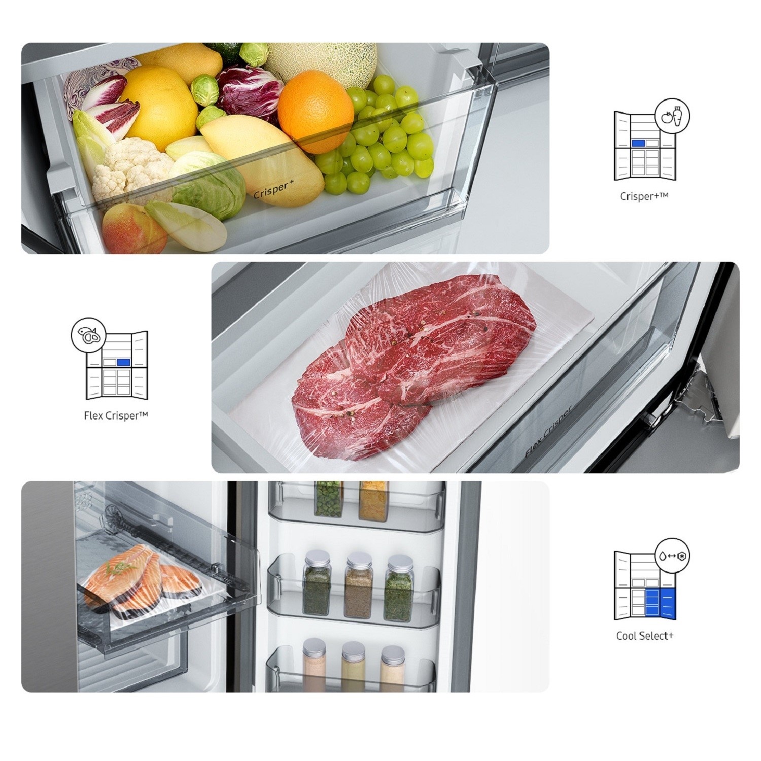 Samsung 647 Litre Four Door American Fridge Freezer with Beverage