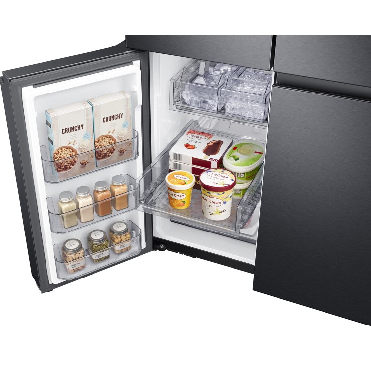 Samsung 647 Litre French Style Fridge Freezer with Beverage Center - Black