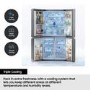 Refurbished Samsung Series 9 RF65DG960ESREU Freestanding 646 Litre Frost Free American Fridge Freezer Silver