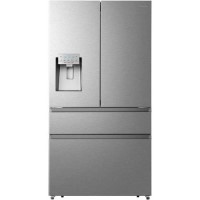 Hisense 560 Litre French Style American Fridge Freezer With Triple Zone Cooling - Stainless Steel
