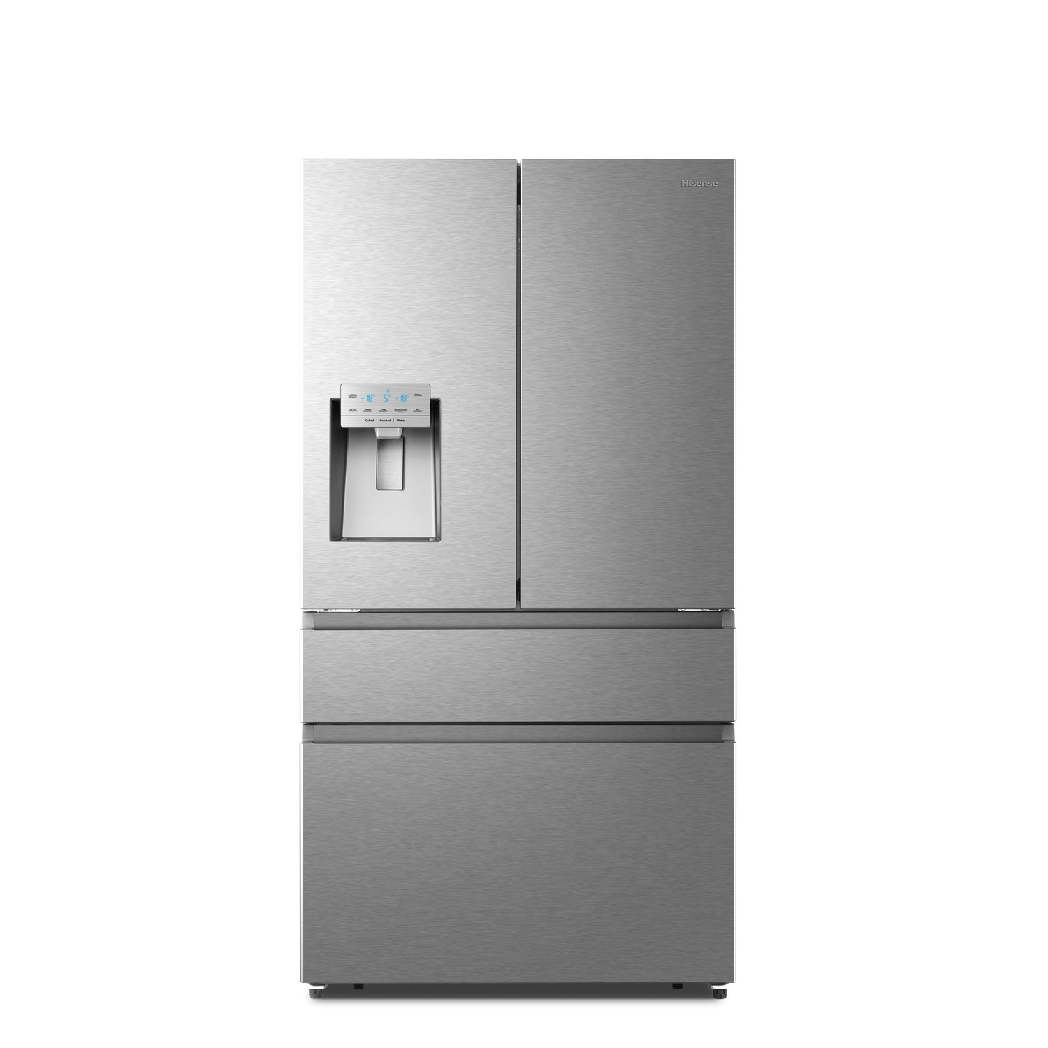 Hisense 560 Litre French Style American Fridge Freezer - Stainless Steel