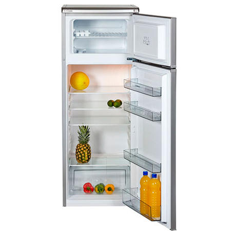 GRADE A2 - Nordmende RFF264SLAPLUS 144x54cm Top Mount Freestanding Fridge Freezer - Silver