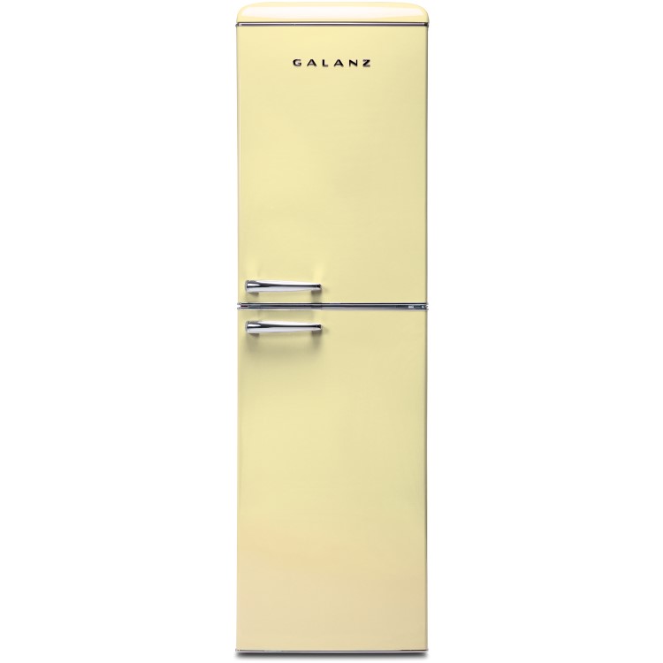 Galanz RFFK001C 192x60cm 300L Retro Style Frost Free Freestanding Fridge Freezer With Fast Freeze -