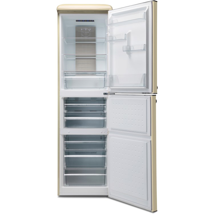 Galanz RFFK001C 192x60cm 300L Retro Style Frost Free Freestanding Fridge Freezer With Fast Freeze -