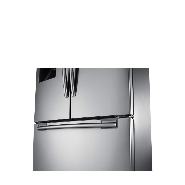 GRADE A3 - Heavy cosmetic damage - Samsung RFG23UERS1 G-series 3-door Large Capacity Freestanding Fridge Freezer - Real Stainless Steel