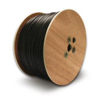 100m RG59 Coaxial CCTV Cable + 2 Core Power Shotgun Black