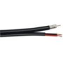 100m RG59 Coaxial CCTV Cable + 2 Core Power Shotgun Black