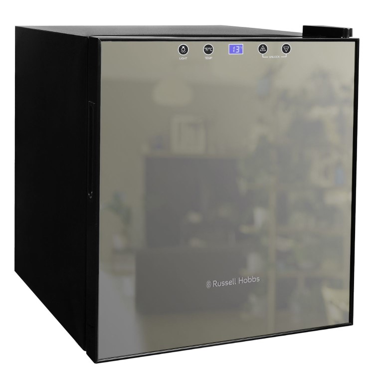 Russell Hobbs 12 Bottle Capacity Single Zone Freestanding Wine Cooler - Black