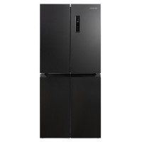 Russell Hobbs 421 Litre Four Door American Fridge Freezer - Black Steel