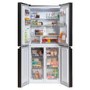 Russell Hobbs 421 Litre Four Door American Fridge Freezer - Black Steel