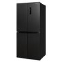 Russell Hobbs 421 Litre Four Door American Fridge Freezer - Black Steel