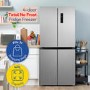Russell Hobbs 421 Litre Four Door American Fridge Freezer - Stainless Steel