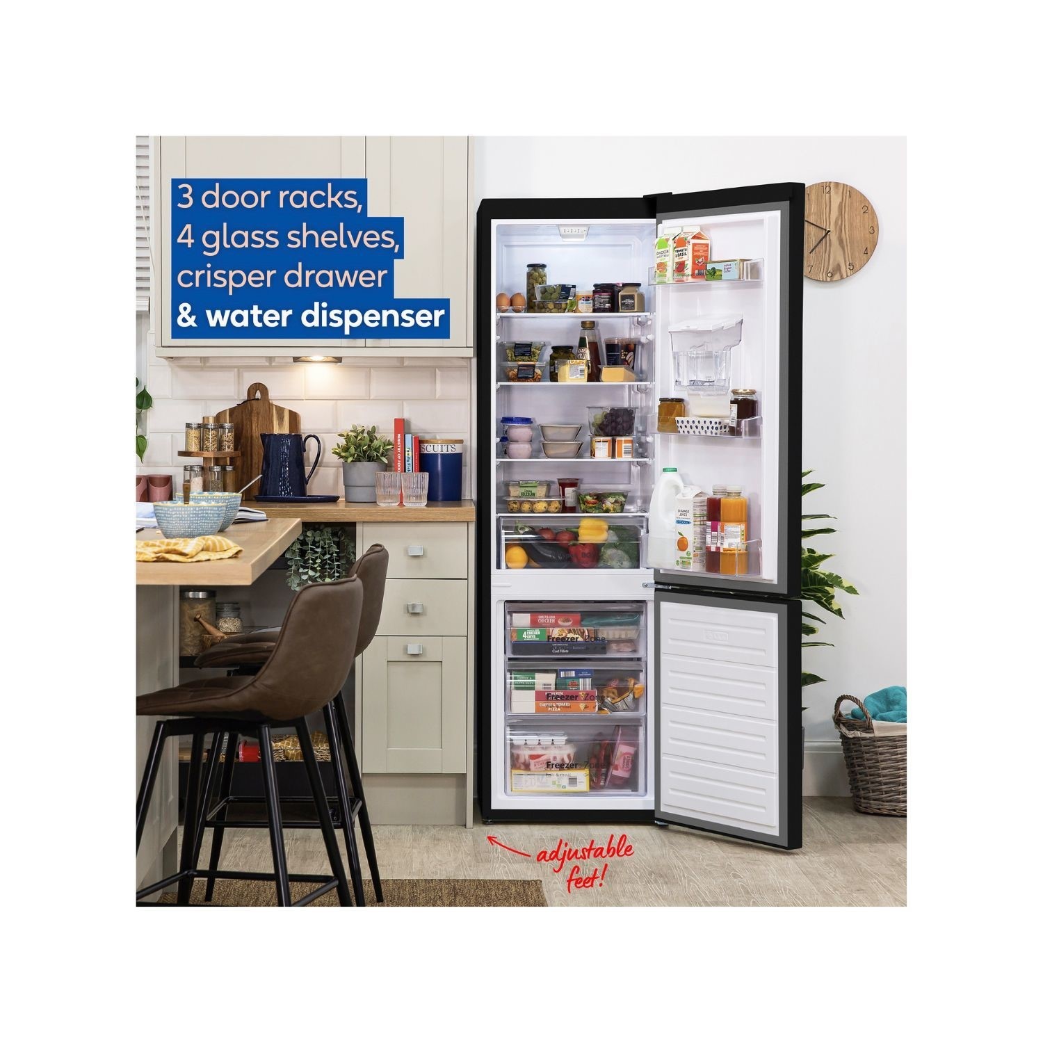 Russell Hobbs 279 Litre 70 30 Freestanding Fridge Freezer With Water russell-hobbs-279-litre-70-30-freestanding-fridge-freezer-with-water