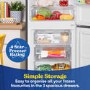 Russell Hobbs 245 Litre 50/50 Fridge Freezer with Water Dispenser - Black Steel