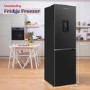 Russell Hobbs 245 Litre 50/50 Fridge Freezer with Water Dispenser - Black Steel