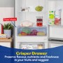 Russell Hobbs 245 Litre 50/50 Fridge Freezer with Water Dispenser - Stainless Steel