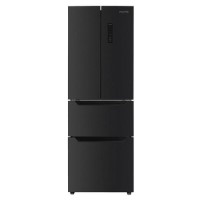 Russell Hobbs 320 Litre French Style American Fridge Freezer - Black Steel