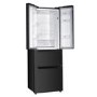 Russell Hobbs 320 Litre French Style American Fridge Freezer - Black Steel