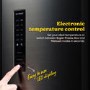 Russell Hobbs 320 Litre French Style American Fridge Freezer - Black Steel