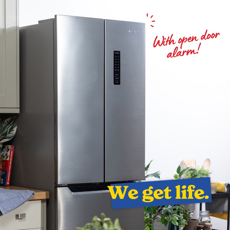 Russell Hobbs 320 Litre French Style American Fridge Freezer - Stainless Steel