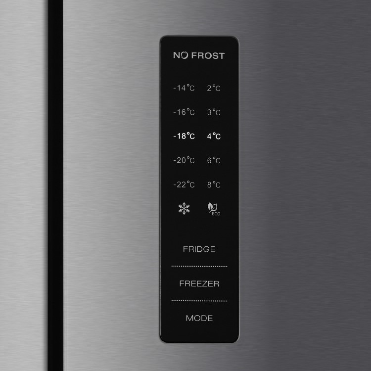 Russell Hobbs 320 Litre French Style American Fridge Freezer - Stainless Steel