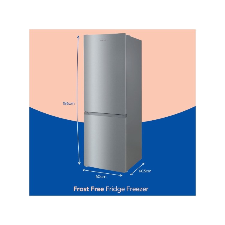 Russell Hobbs 293 Litre 70/30 Freestanding Fridge Freezer - Stainless Steel