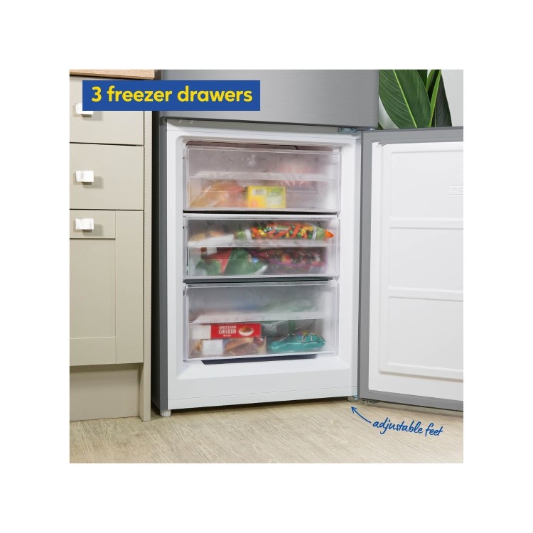 Russell Hobbs 293 Litre 70/30 Freestanding Fridge Freezer - Stainless Steel