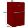 Russell Hobbs 90L Under Counter Top Mount Freestanding Fridge Freezer - Red