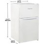 Russell Hobbs 90 Litres 60/40 Under Counter Top Freestanding Fridge Freezer - White