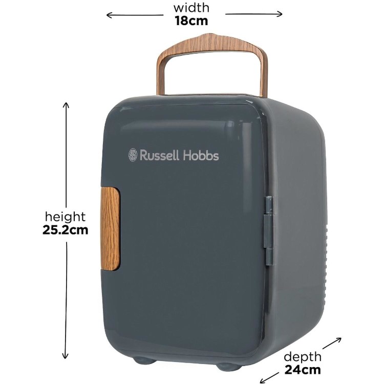 Russell Hobbs Scandi 4 Litre Portable Mini Cooler & Warmer - Gloss Grey