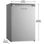 Russell Hobbs 113L Under Counter Freestanding Fridge - Silver