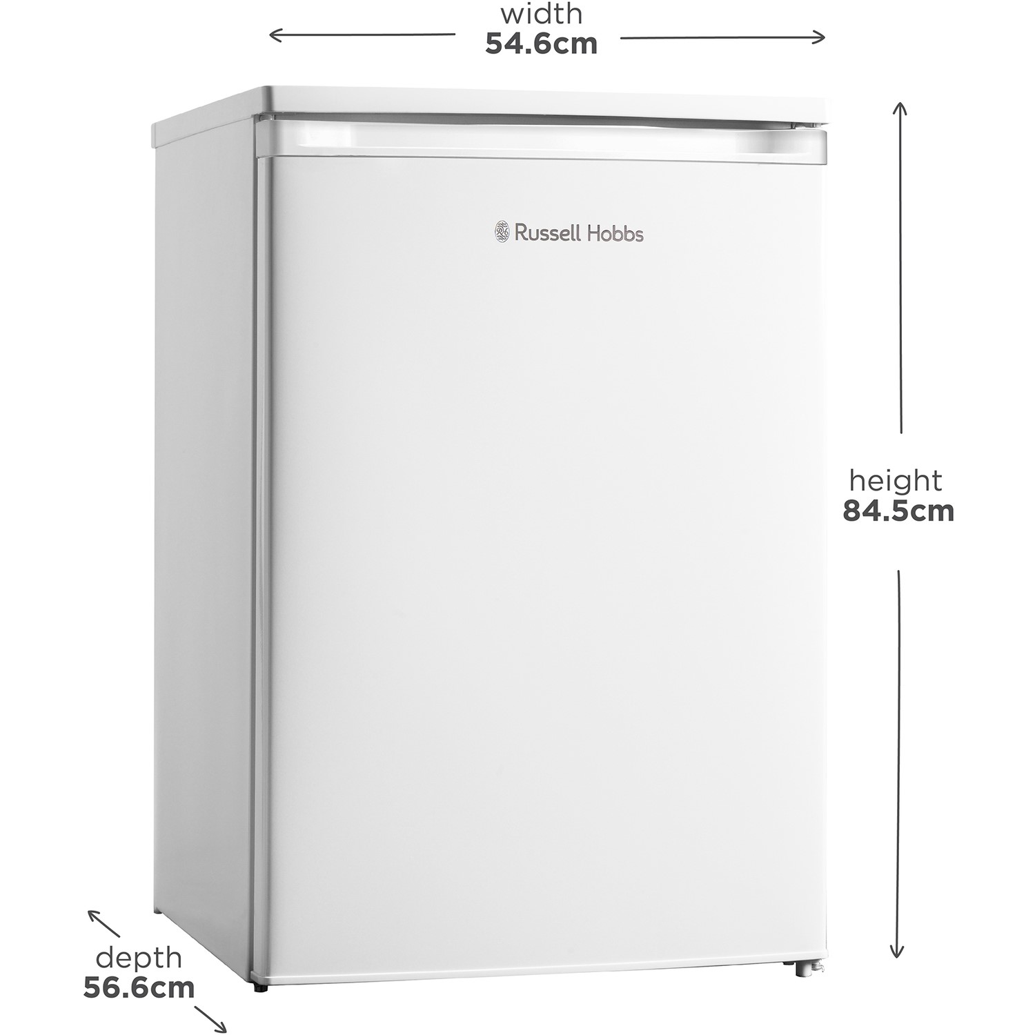 Russell Hobbs 113L Under Counter Freestanding Fridge White RH55UCF5
