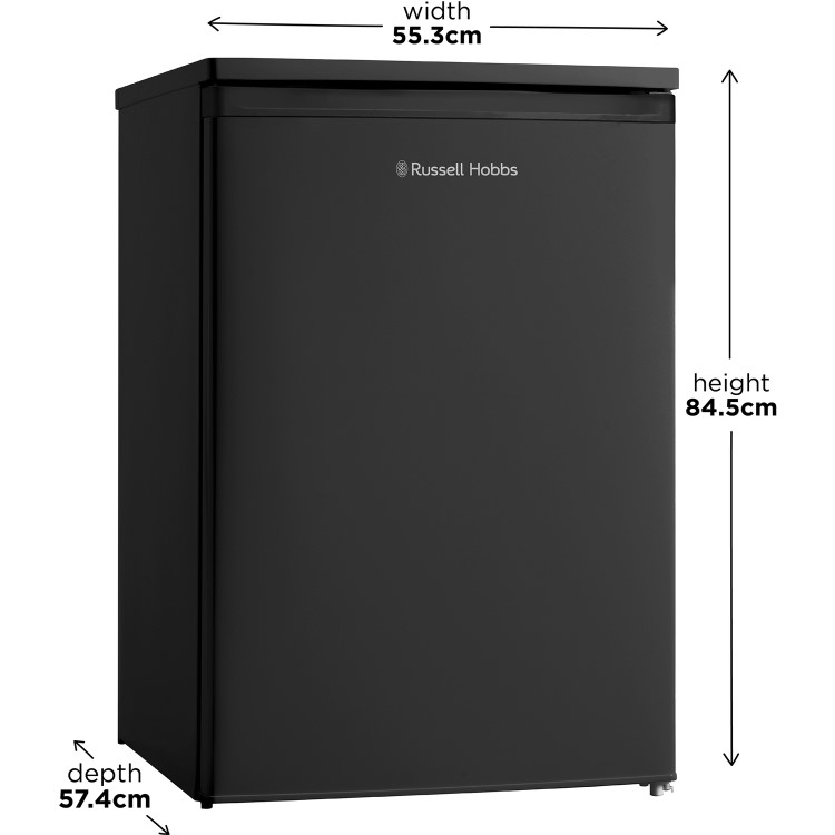 Russell Hobbs 83 Litres Under Counter Freestanding Freezer - Black
