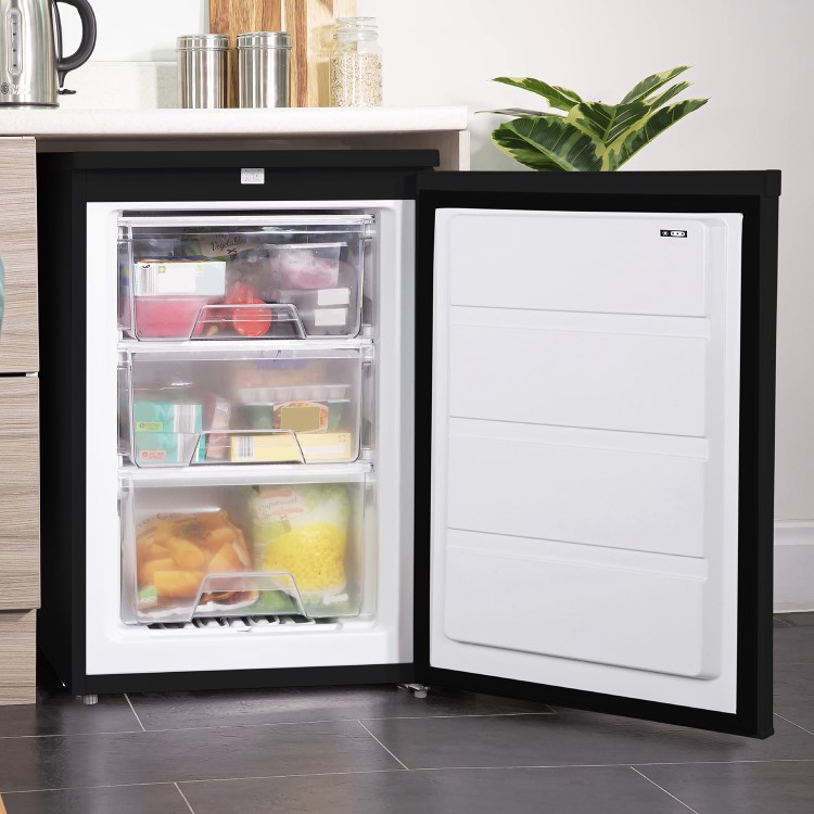 Russell Hobbs 83 Litres Under Counter Freestanding Freezer - Black