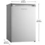 Russell Hobbs 83L Under Counter Freestanding Freezer - Silver