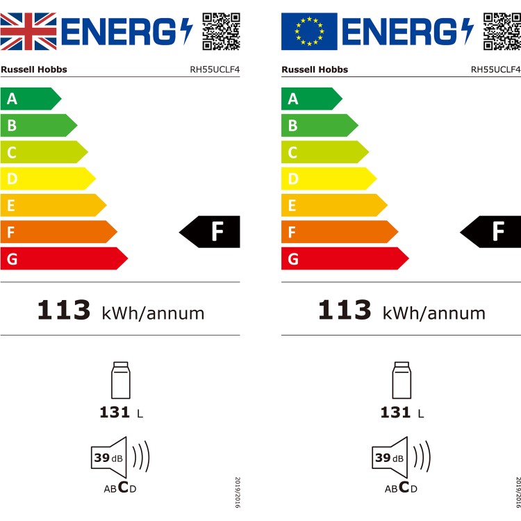 Russell Hobbs 55cm Undercounter Larder Fridge - White