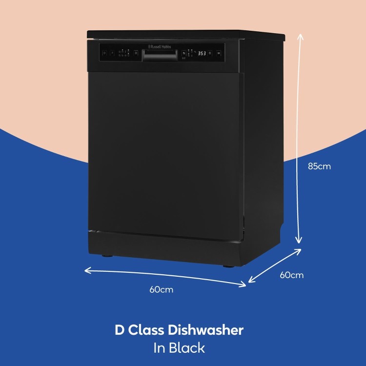 Russell Hobbs Freestanding Dishwasher - Black
