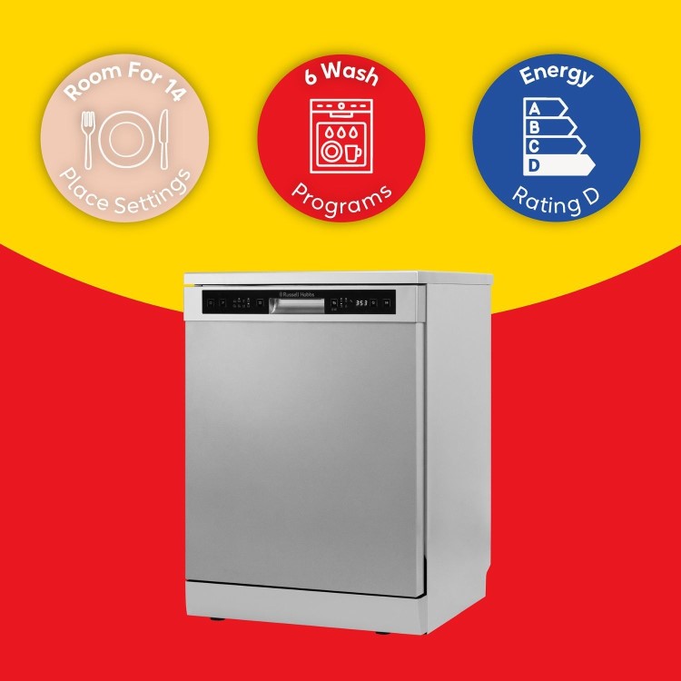 Russell Hobbs Freestanding Dishwasher - Stainless Steel