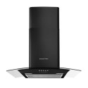 RH60GCH92A1B Russell Hobbs 60cm Curved Glass Chimney Cooker Hood - Black