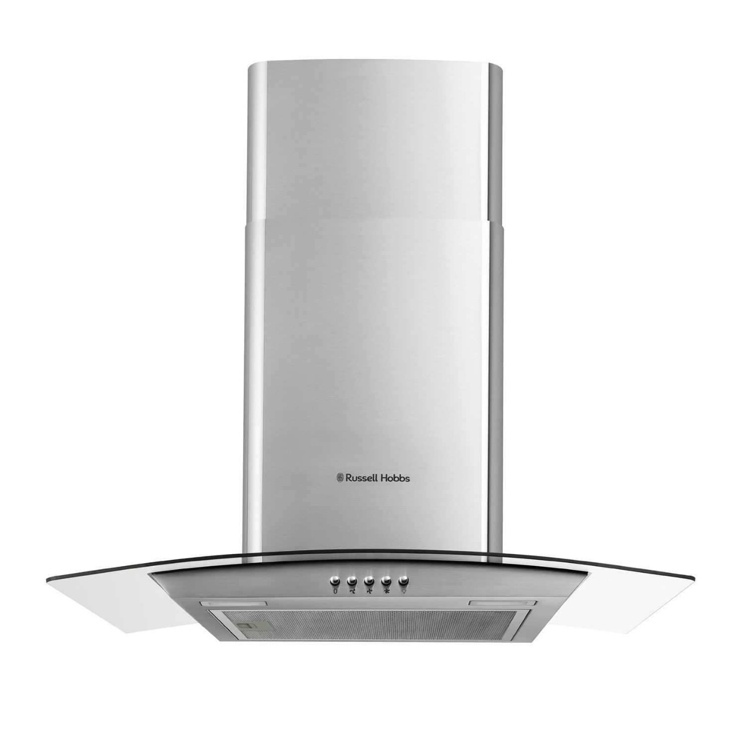60cm Curved Glass Chimney Cooker Hood Stainless Steel