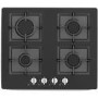 GRADE A1 - Russell Hobbs RH60GH402B Black Glass 59cm Wide 4 Burner Gas Hob