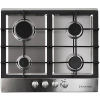 Russell Hobbs RH60GH402SS Stainless Steel 59cm Wide 4 Burner Gas Hob