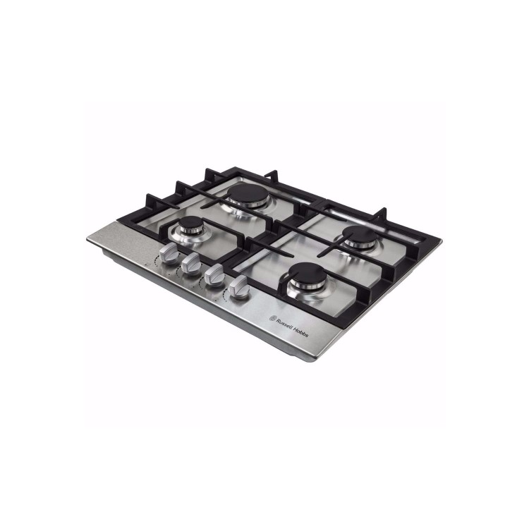 Russell Hobbs RH60GH402SS Stainless Steel 59cm Wide 4 Burner Gas Hob