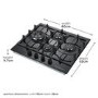 Russell Hobbs 60cm Gas Hob - Black