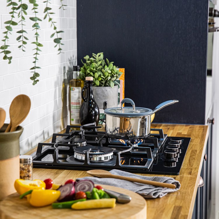 Russell Hobbs 60cm Gas Hob - Black