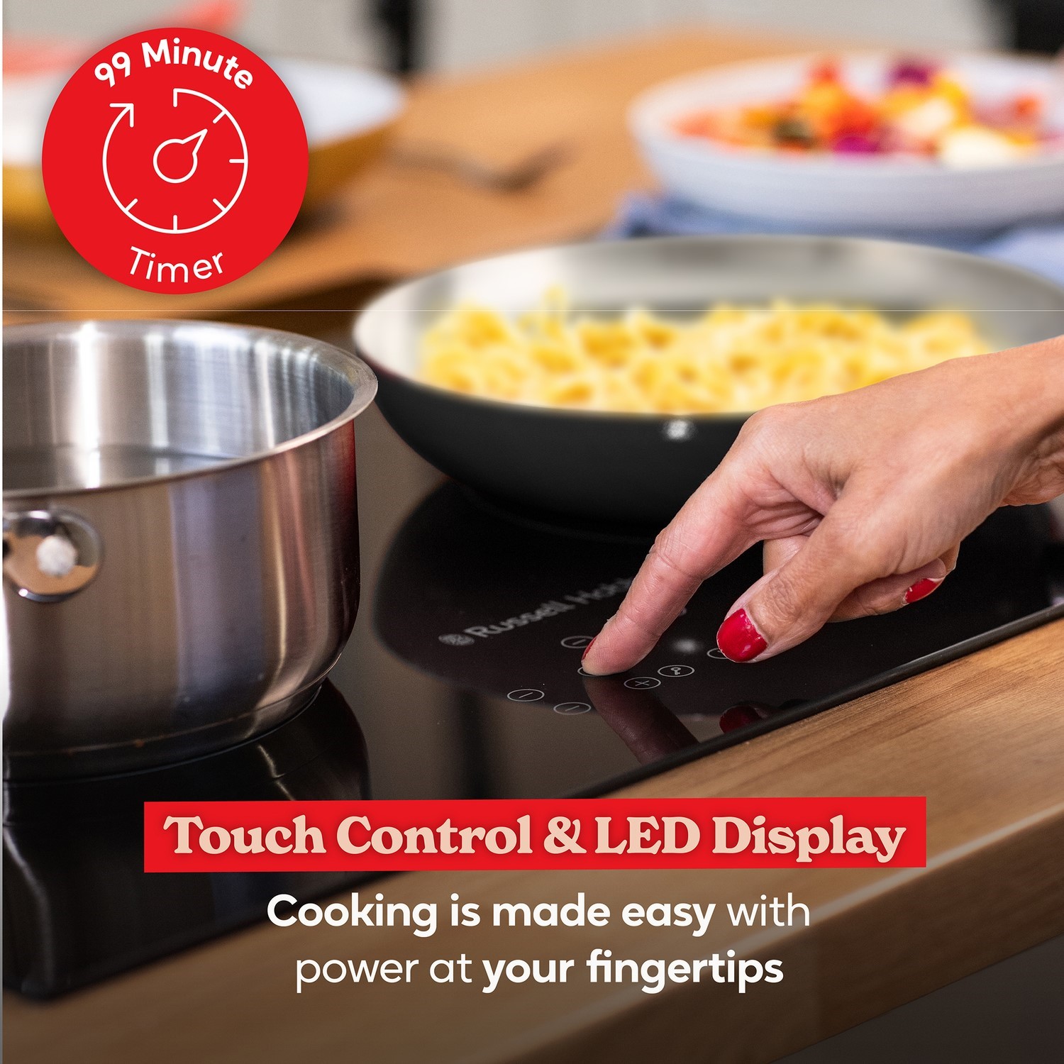 Russell Hobbs 59cm 4 Zone Induction Hob Touch Controls