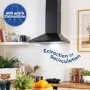 Russell Hobbs 60cm Chimney Cooker Hood - Black