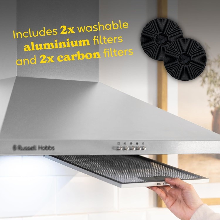 Russell Hobbs 60cm Chimney Cooker Hood - Stainless Steel