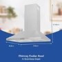 Russell Hobbs 60cm Chimney Cooker Hood - Stainless Steel