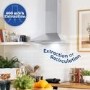 Russell Hobbs 60cm Chimney Cooker Hood - Stainless Steel